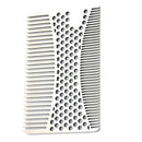 1 Pcs Brushed Stainless Steel Metal Trim Beard Hair Mustache Comb for Men