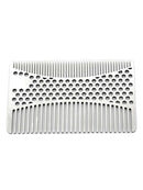 Stainless Steel Double-sided Holes Mustache Beard Comb Shaving Facial Hair
