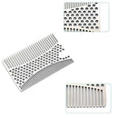 Stainless Steel Double-sided Holes Mustache Beard Comb Shaving Facial Hair