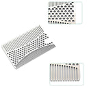 1 Pcs Brushed Stainless Steel Metal Trim Beard Hair Mustache Comb for Men