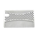 Stainless Steel Double-sided Holes Mustache Beard Comb Shaving Facial Hair