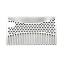 1 Pcs Brushed Stainless Steel Metal Trim Beard Hair Mustache Comb for Men
