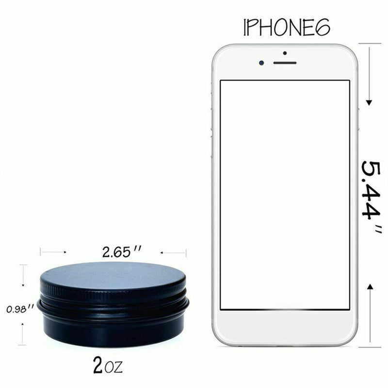 12Pcs Screw Lid Aluminum Tins Round Cans Metal Storage Containers 2oz/60ml Hot