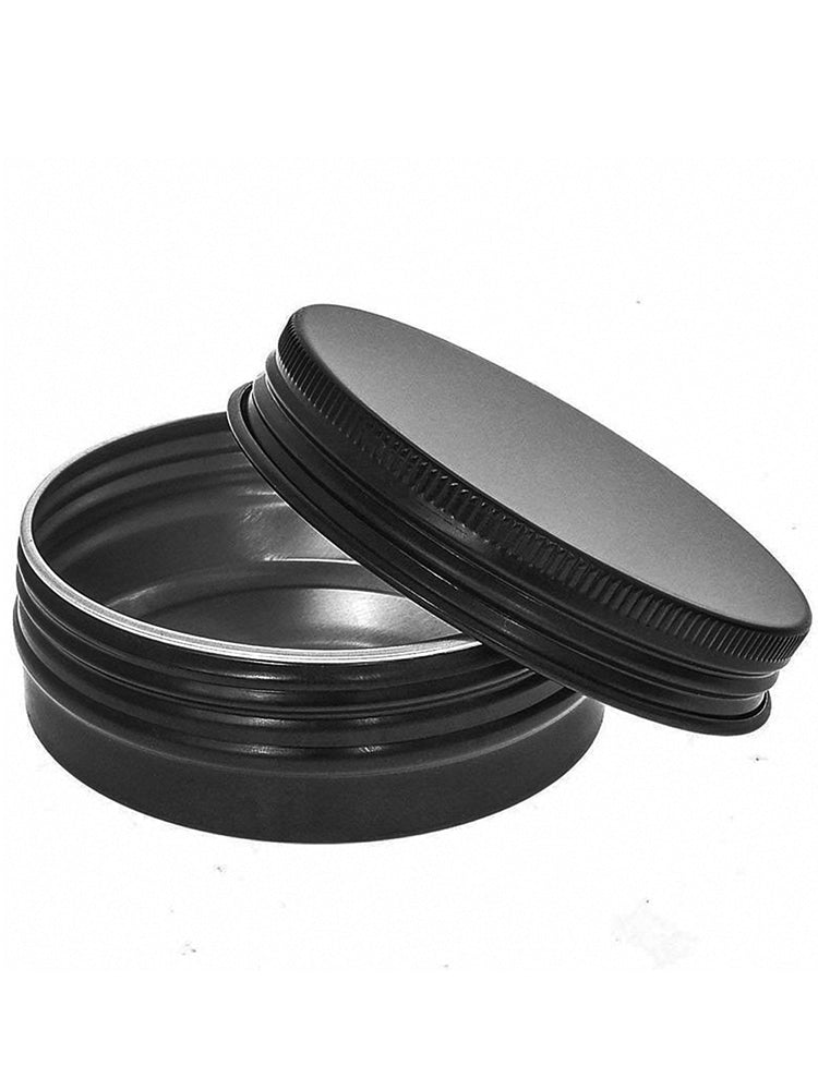 1 Set Screw Lid Aluminum Tins Round Cans Metal Storage Containers Convenient