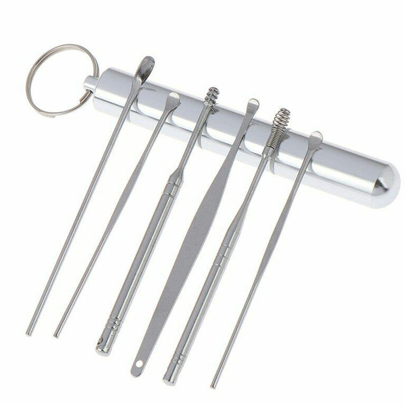6Pcs/Set Cleaner Spoon Wax-Remover Earpick Curette Care Ear-Clean-Tool Ear-Wax
