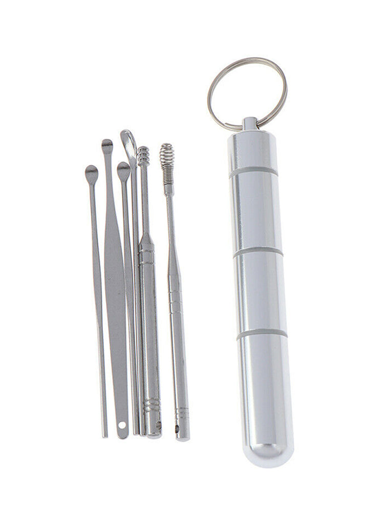6Pcs/Set Cleaner Spoon Wax-Remover Earpick Curette Care Ear-Clean-Tool Ear-Wax