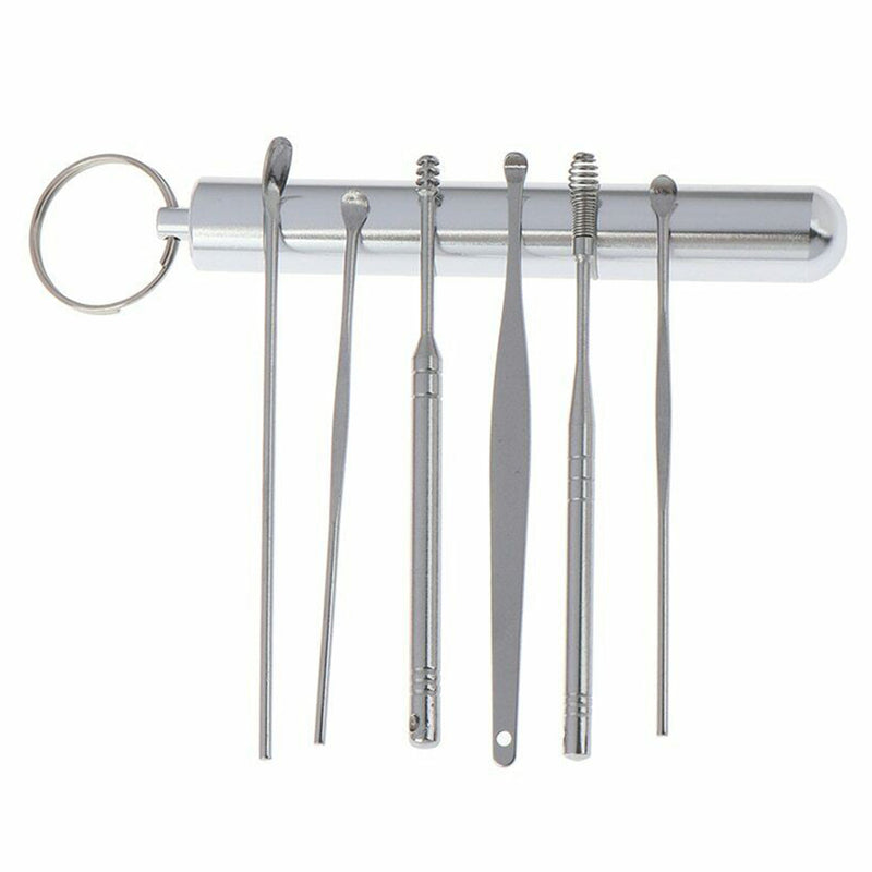 6Pcs/Set Cleaner Spoon Wax-Remover Earpick Curette Care Ear-Clean-Tool Ear-Wax