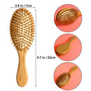 1 Pc High Quality Natural Round Wood Hairbrush Wooden Pin Massage Comb