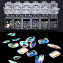 1x 12 Grids Fashion Diamond Gems Glitter Rhinestone Glass Nail Art Decoration