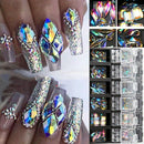 12 Grid New Nail Art Decors Grid Crystal Glitter Jewelry Glass Diamond Gems