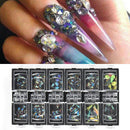 12 Grid New Nail Art Decors Grid Crystal Glitter Jewelry Glass Diamond Gems