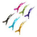6Pcs Clamp Crocodile Salon Hairdressing Black Hair Clips Matte Sectioning