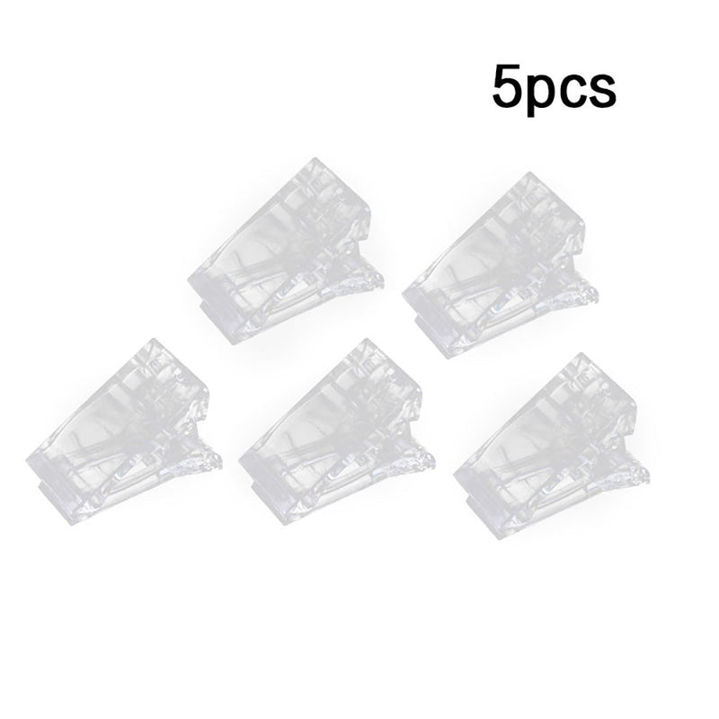 5Pcs/Set Poly Quick Building Gel Nail Tips Clip Finger Extension Plastic Tools