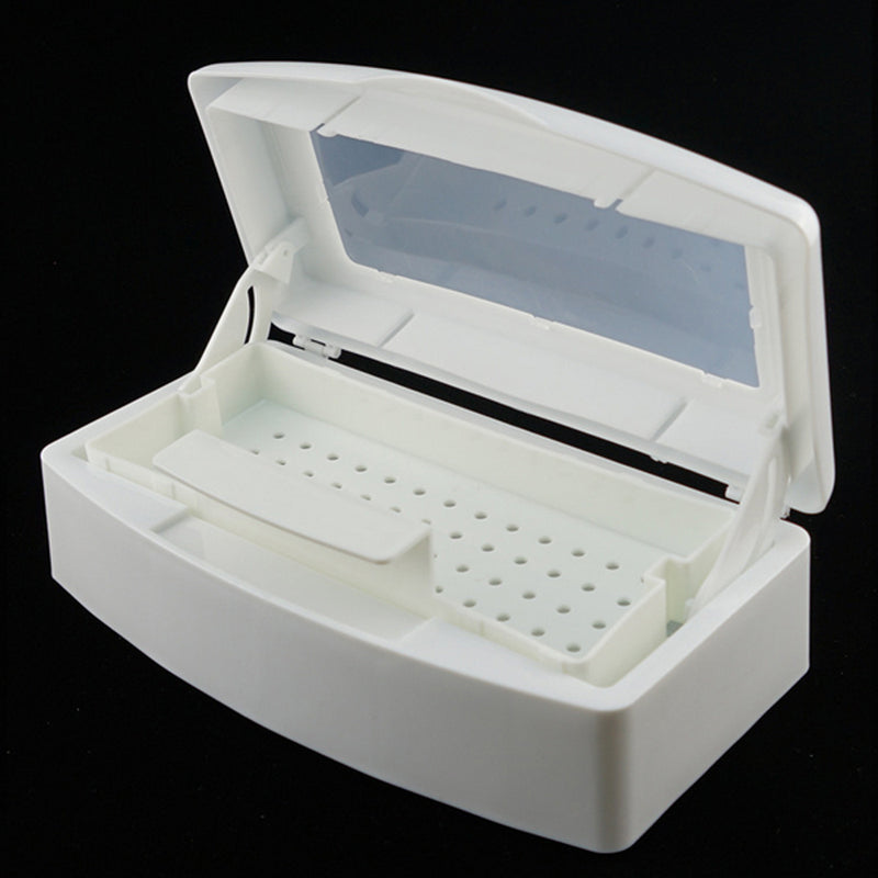 Nail Sterilizer Tray Disinfection Pedicure Manicure Boxes White Steril Free Tool