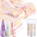 3Pcs Candy Marble Nail Foils Glitter Foil Nail Art Stickers DIY Useful Decals