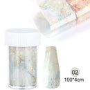 3 Pcs Candy Marble Nail Foils Transfer Foil GelNail Art Stickers Decals Kit