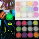 12 Colors High Quality Nail Luminous Powder Fluorescent Nail Powder 1x Hot