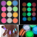 12 Colors High Quality Nail Luminous Powder Fluorescent Nail Powder 1x Hot