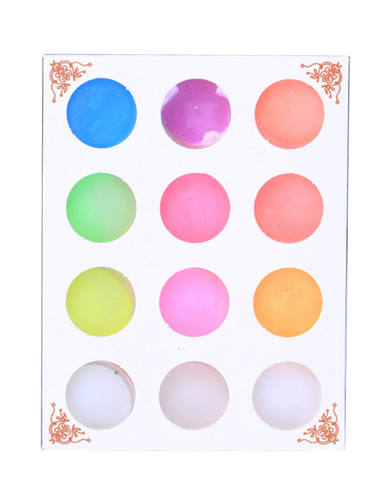 12 Colour Glow Nail Art Fluorescent Powder Luminous Pigment Glow in the Dark