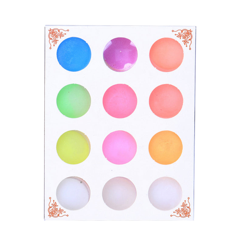 12 Colour Glow Nail Art Fluorescent Powder Luminous Pigment Glow in the Dark