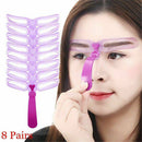 8 Pairs Classic Eyebrow Shaping Stencil Grooming Charm Template Tool For Girls