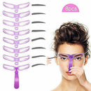 8 Pairs Classic Eyebrow Shaping Stencil Grooming Charm Template Tool For Girls