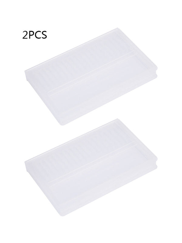 2 Pieces For Nail Drill Bit Holder Manicure Tool Stand Container Storage Box