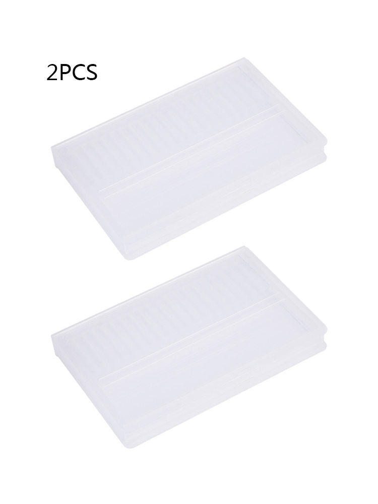 2 Pieces For Nail Drill Bit Holder Manicure Tool Stand Container Storage Box