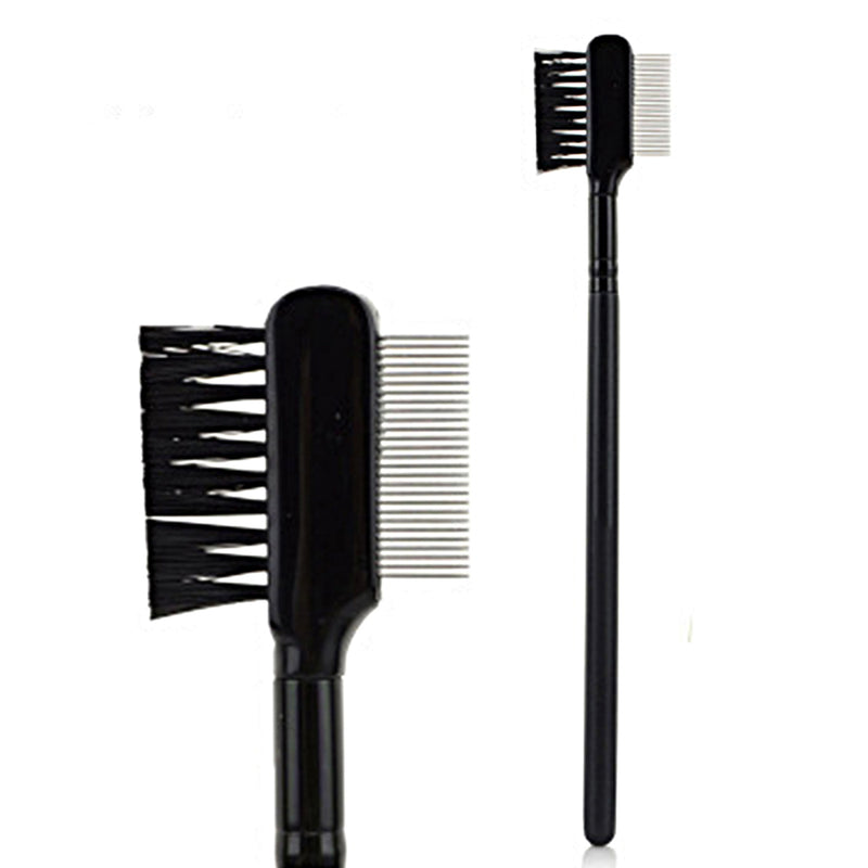 2x Metal Comb Brush for Lash Eyebrow Cosmetic Dual-use tool Eyelash New Hot