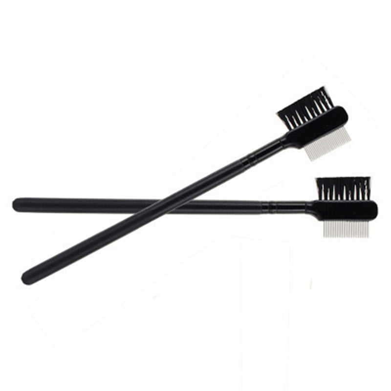 2x Metal Comb Brush for Lash Eyebrow Cosmetic Dual-use tool Eyelash New Hot