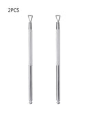 2pcs Nail Art Pusher UV Gel Polish Remover Stainless Steel Pedicure Tools DIY