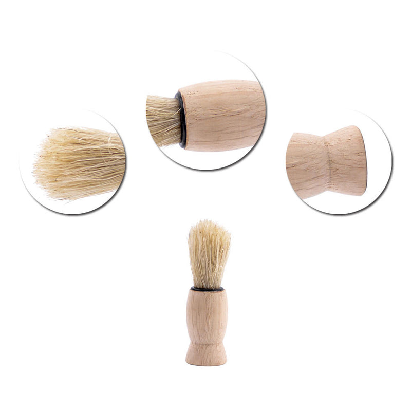 5x Beard Mustache Brush Shaving Foam Care Comb Facial Hair Cleaner Wood Tools