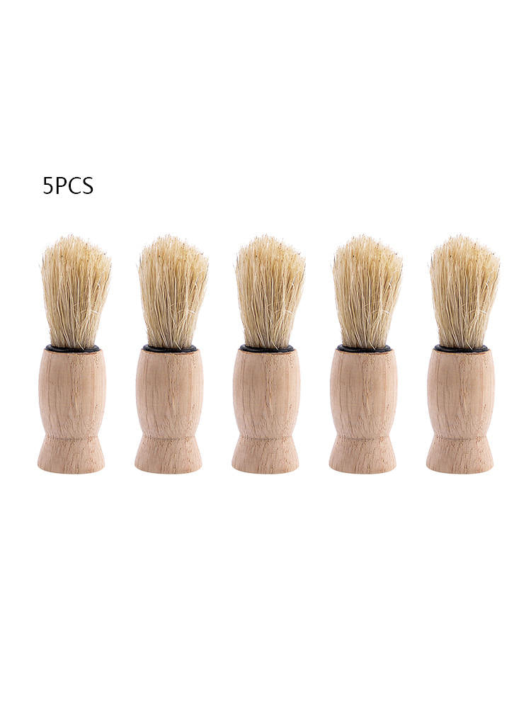 5x Beard Mustache Brush Shaving Foam Care Comb Facial Hair Cleaner Wood Tools