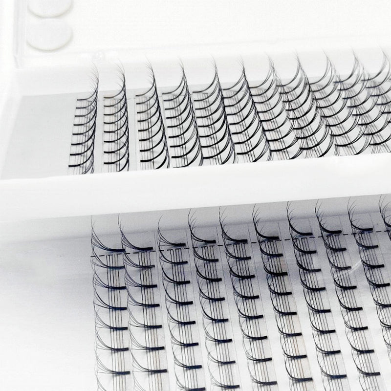 Pre made Russian Lashes Volume Fans 4D Fiber Eyelash Extensions 12 Rows