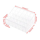 Lipstick Holder 24Grids Clear Plastic Lip Gloss Case Display Rack Makeup Stand