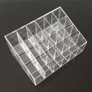 1 x Transparent Plastic Lipstick Display Stand Makeup Cosmetic Organizer 24Grids