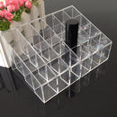1 x Transparent Plastic Lipstick Display Stand Makeup Cosmetic Organizer 24Grids