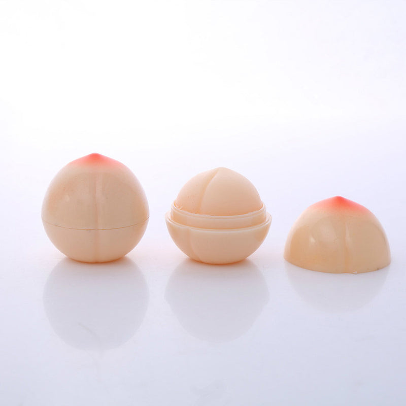 3Pcs Lip Balm Mini Moisture Nutritious Kiss Peach Shape Care Tonymoly New