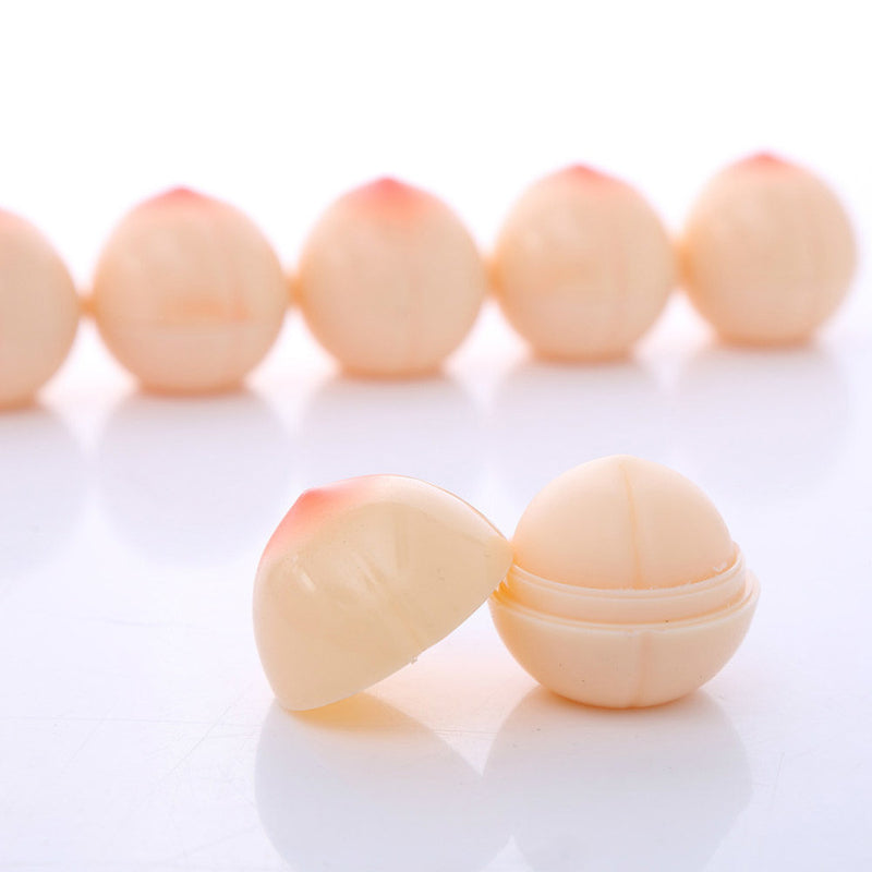 3Pcs Lip Balm Mini Moisture Nutritious Kiss Peach Shape Care Tonymoly New