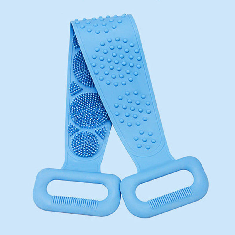 1pc Bath Shower Silicone Body Brush Bath Belt Exfoliating Back Wash Belt New