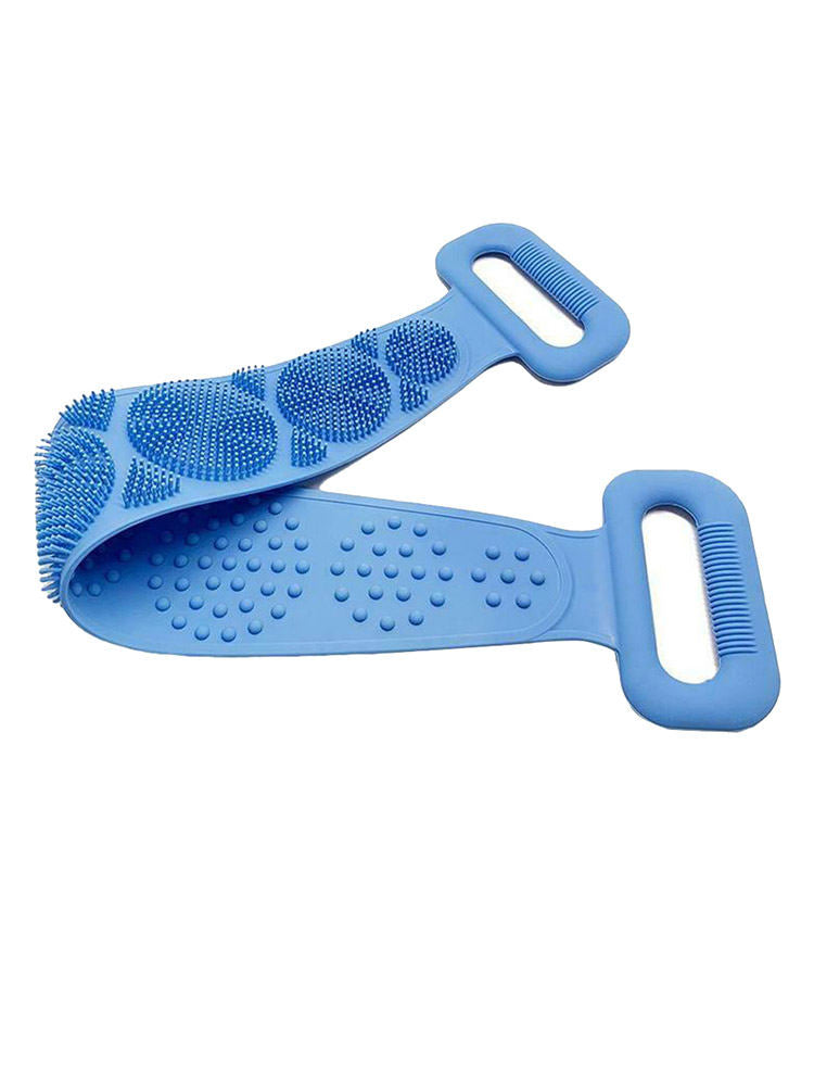 Body Cleaning Double Sided Back Scrubber Bathroom Soft Silicone Bath Belt