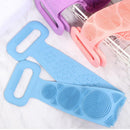 1xSilicone Back Scrubber Body Cleaning Dual Sided Bath Belt Massage Creative