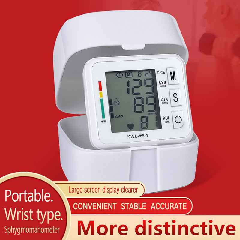 Automatic Wrist Blood Pressure Monitor LED Digital Display Screen + Voice
