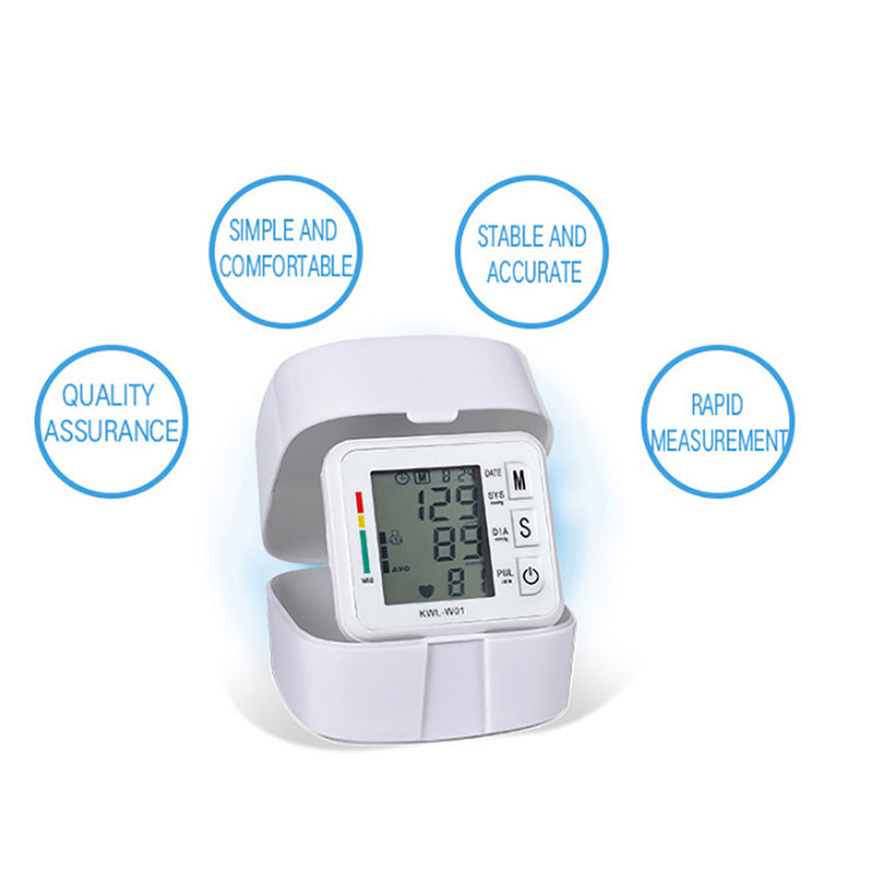 Automatic Digital Wrist Blood Pressure Monitor BP Cuff Machine Home Test Device