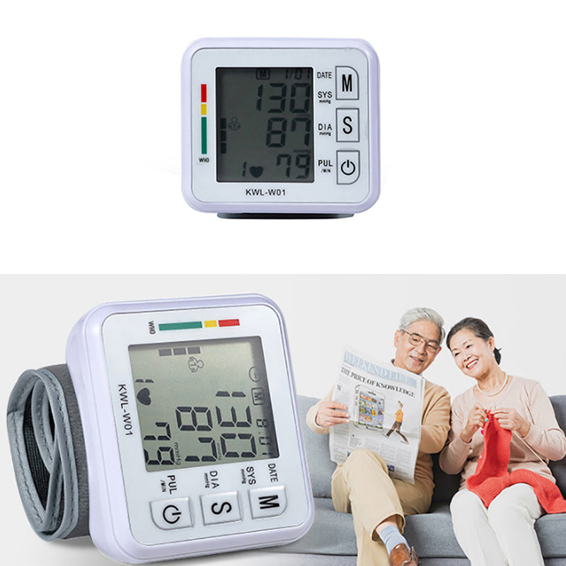 Automatic Wrist Blood Pressure Monitor LED Digital Display Screen + Voice
