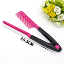 2Pcs Hair Straightener V Comb Styling Hairdressing Salon Smoothing Tool Tongs