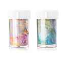 4pcs Holographic Nail Art Foils Set Gradient Starry Sky Paper Marble Shining