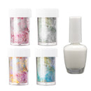 Marble Nail Art Foil Transfer Stickers 4cmx100cm DIY Nails Accessories 4 Rolls