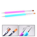 Nail Brush Flower Drawing Paint Rhinestones Pen Manicure Dual-head Nail Art Tool