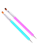 Nail Brush Flower Drawing Paint Rhinestones Pen Manicure Dual-head Nail Art Tool